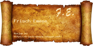 Frisch Emese névjegykártya